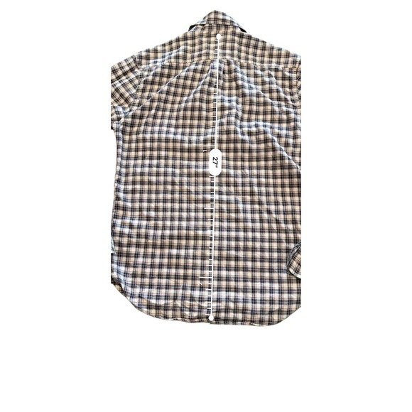 LUCKY BRAND Mens Black White Red Long Sleeve Flannel Shirt Size Small EUC‎ - Picture 8 of 9